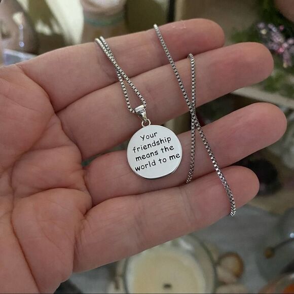 Friendship Sterling Silver Necklace - Picture 3 of 7